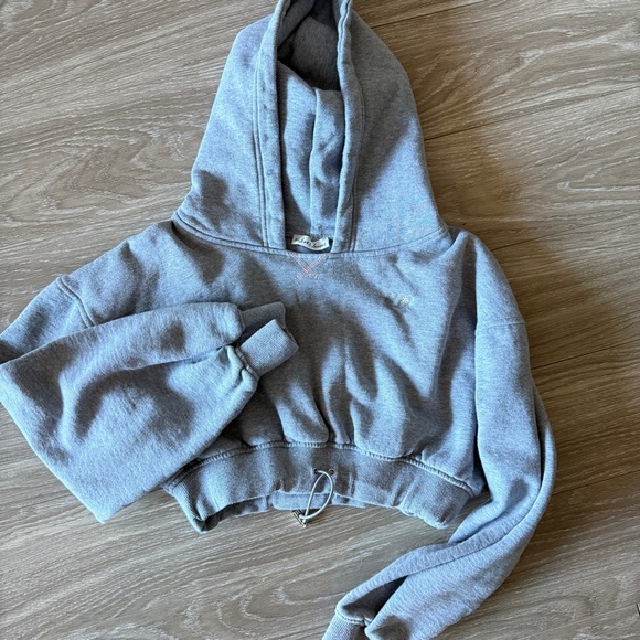 For love and lemons Josie crop gray hoodie - Picture 2 of 8